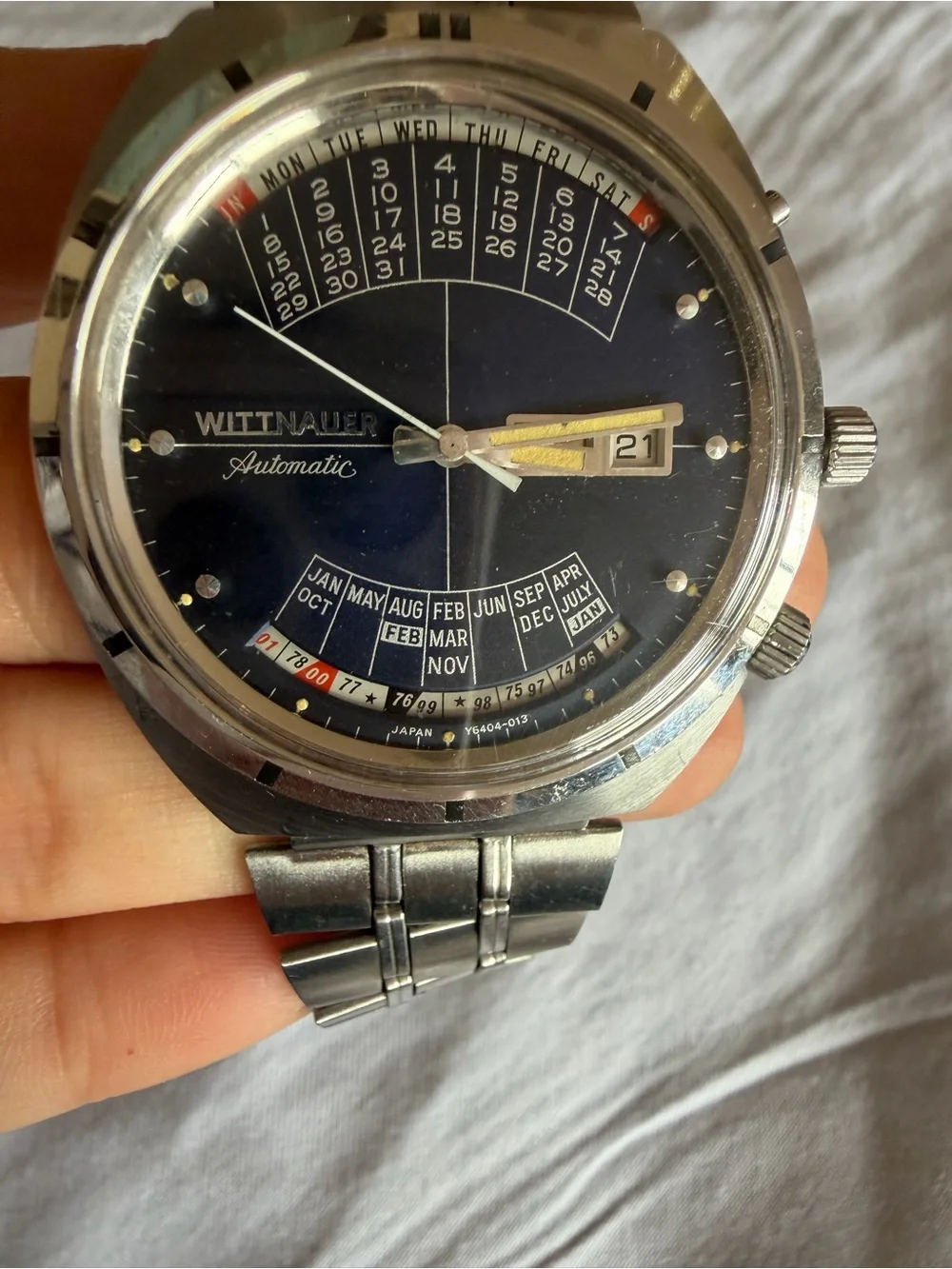 Vintage Wittnauer 2000 Time Machine Automatic Perpetual Calendar 42mm